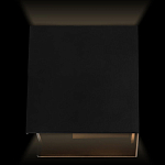 Уличный настенный светильник светодиодный формы куб черного цвета из металла Urban Minimalist варинант исполнения - 2 | Loft Concept в Омске