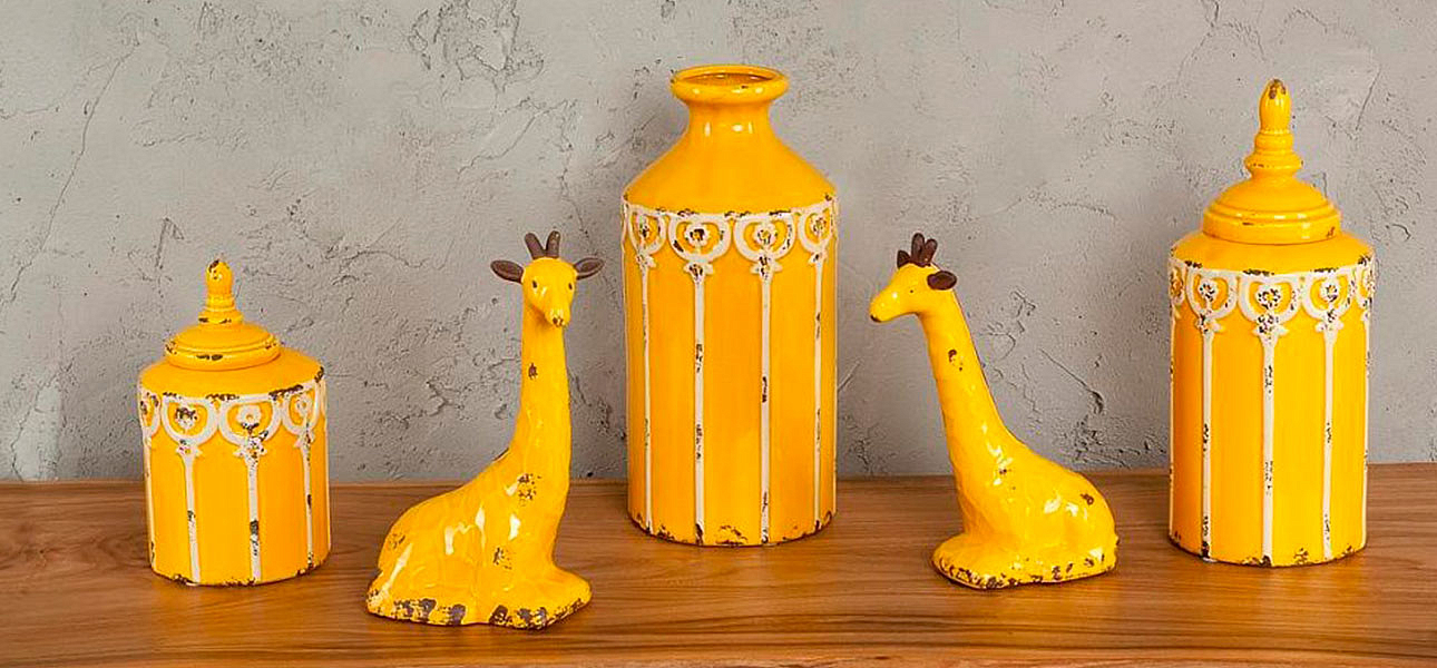 Фигурка керамика желтый жираф Giraffe  - Loft-Concept в Омске