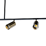 Люстра линейная с 5-ю цилиндрическими плафонами цвета латунь TRIBES CHANDELIER варинант исполнения - 4 | Loft Concept в Омске