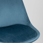 Стул с мягким велюровым сиденьем Arvika Blue варинант исполнения - 7 | Loft Concept в Омске