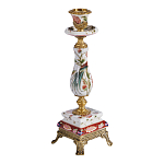 Подсвечник с цветочной росписью из фарфора с бронзовыми элементами Eden Garden варинант исполнения - 3 | Loft Concept в Омске