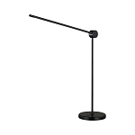 Настольная лампа черного цвета с круглым основанием и длинным прямым плафоном Trumpet tube варинант исполнения - 1 | Loft Concept в Омске