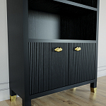 Книжный Стеллаж Elsa Dreams Black с задней стенкой варинант исполнения - 2 | Loft Concept в Омске