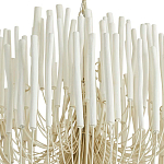 Люстра белая с несколькими ярусами деревянных палочек Bright Wooden Chandelier варинант исполнения - 9 | Loft Concept в Омске