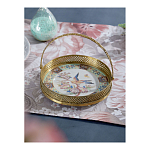 Блюдо фарфоровое с бронзовой ручкой Paradise Dish with Handle варинант исполнения - 3 | Loft Concept в Омске