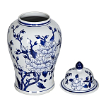 Ваза с крышкой и синим цветочным узором Blue & White Ornament  варинант исполнения - 2 | Loft Concept в Омске