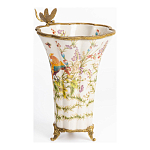 Ваза из фарфора с бронзовой стрекозой  Paradise Dragonfly варинант исполнения - 3 | Loft Concept в Омске