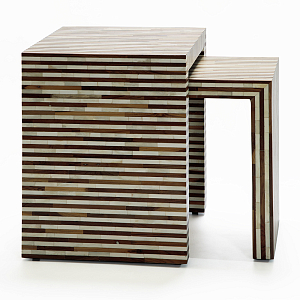 Комплект приставных столиков Stripes Set of tables Beige