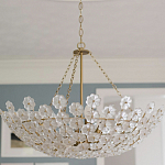 Люстра декорированная цветами из стекла Lightness of Flowers варинант исполнения - 4 | Loft Concept в Омске