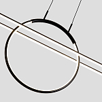 Светодиодная люстра Black LED Circle and Oval Lamp варинант исполнения - 6 | Loft Concept в Омске