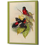 Постер на холсте с изображением птиц Blooming Birds Poster варинант исполнения - 4 | Loft Concept в Омске