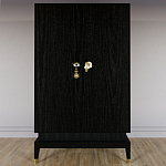 Платяной шкаф Elsa Dreams Black с 2-мя фасадами варинант исполнения - 4 | Loft Concept в Омске