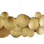 Люстра круглая из многослойных золотых дисков Metal Disc Chandelier варинант исполнения - 1 | Loft Concept в Омске
