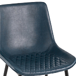 Стул с обивкой из экокожи темно-синего цвета RHOMBUSES UPHOLSTERY варинант исполнения - 6 | Loft Concept в Омске
