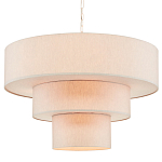 Люстра круглая трехъярусная с тканевыми абажурами Light Soft Glow варинант исполнения - 3 | Loft Concept в Омске