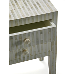 Тумбочка прикроватная White Pearl BEDSIDE CABINET 2 DRAWER варинант исполнения - 2 | Loft Concept в Омске