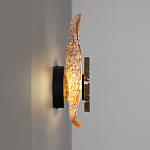 Бра с волнообразным стеклянным плафоном и вставкой из мрамора Liquid Stone варинант исполнения - 7 | Loft Concept в Омске