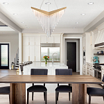 Люстра золотого цвета в форме галочки с каскадом длинных прозрачных трубок Eurofase варинант исполнения - 10 | Loft Concept в Омске