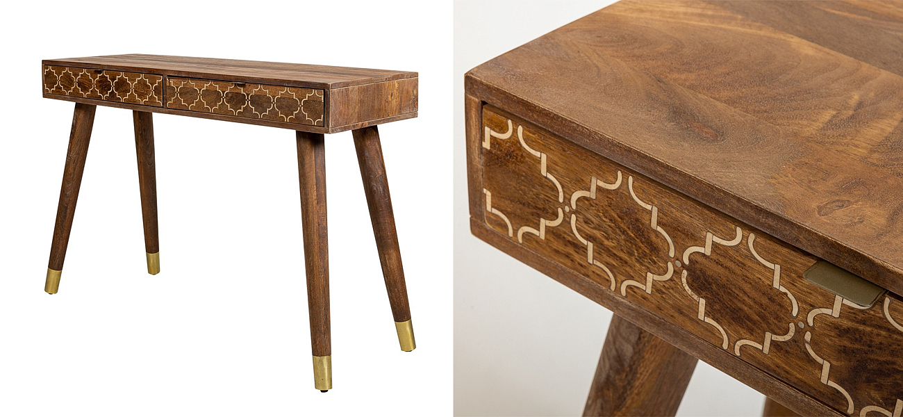 Консоль из натурального дерева Bone Inlay - Loft-Concept в Омске