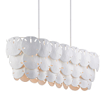 Люстра овальной формы с белыми подвесными элементами White Natural Lines варинант исполнения - 1 | Loft Concept в Омске