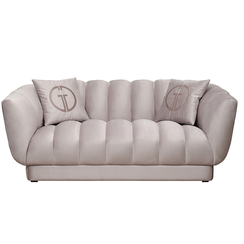 Диван двухместный велюровый бежевый Facilities Status Бежевый в Омске | Loft Concept 