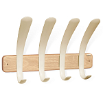 Вешалка настенная с 4-мя бежевыми крючками из пластика Curves Hangers варинант исполнения - 1 | Loft Concept в Омске