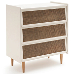 Комод с 3-мя ящиками из ротанга Blais Cream Wicker Furniture варинант исполнения - 2 | Loft Concept в Омске
