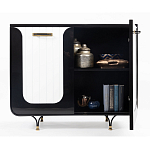 Черно-белый распашной комод Accordo варинант исполнения - 3 | Loft Concept в Омске