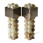 Настольная лампа с основанием из 24 выточенных сферических камней Through Stone варинант исполнения - 1 | Loft Concept в Омске