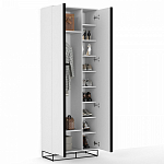 Двухдверный шкаф белого цвета Strict Lines варинант исполнения - 3 | Loft Concept в Омске