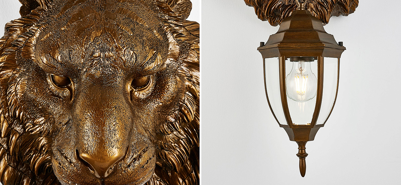 Коричневый уличный светильник с головой зверя ANIMAL LANTERN - Loft-Concept в Омске