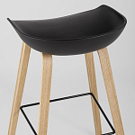 Барный стул на ножках из натурального дерева Boras Black варинант исполнения - 6 | Loft Concept в Омске