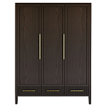 Большой Шкаф Primo Темный орех с 3 дверьми и 3 выдвижными ящиками варинант исполнения - 10 | Loft Concept в Омске