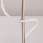 Настольная лампа белым изогнутым плафоном на круглой подставке Luke Lampco Tracer Lamp варинант исполнения - 10 | Loft Concept в Омске