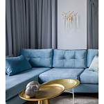 Бра золотого цвета с разветвленными ветвями и длинными прозрачными подвесками в форме стеклянных сосулек Droplet Chandelier варинант исполнения - 7 | Loft Concept в Омске