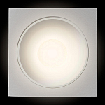 Встраиваемый спот светодиодный квадаратный белого цвета с круглым углублением Ombra Lux  варинант исполнения - 3 | Loft Concept в Омске