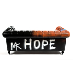 Диван Честерфильд граффити graffiti Orange Sofa натуральная кожа варинант исполнения - 5 | Loft Concept в Омске