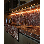 Кухонный гарнитур из красного мрамора и дерева VVD Dada Engenereed Kitchen варинант исполнения - 6 | Loft Concept в Омске