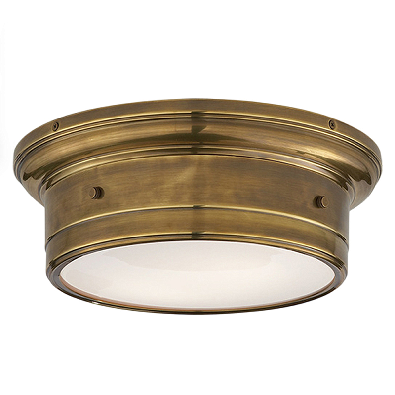 Потолочный светильник круглый цвета состаренная латунь Modern Simple Ceiling Light Латунь Белый Потолочный светильник круглый цвета состаренная латунь Modern Simple Ceiling Light Латунь Белый в Омске | Loft Concept