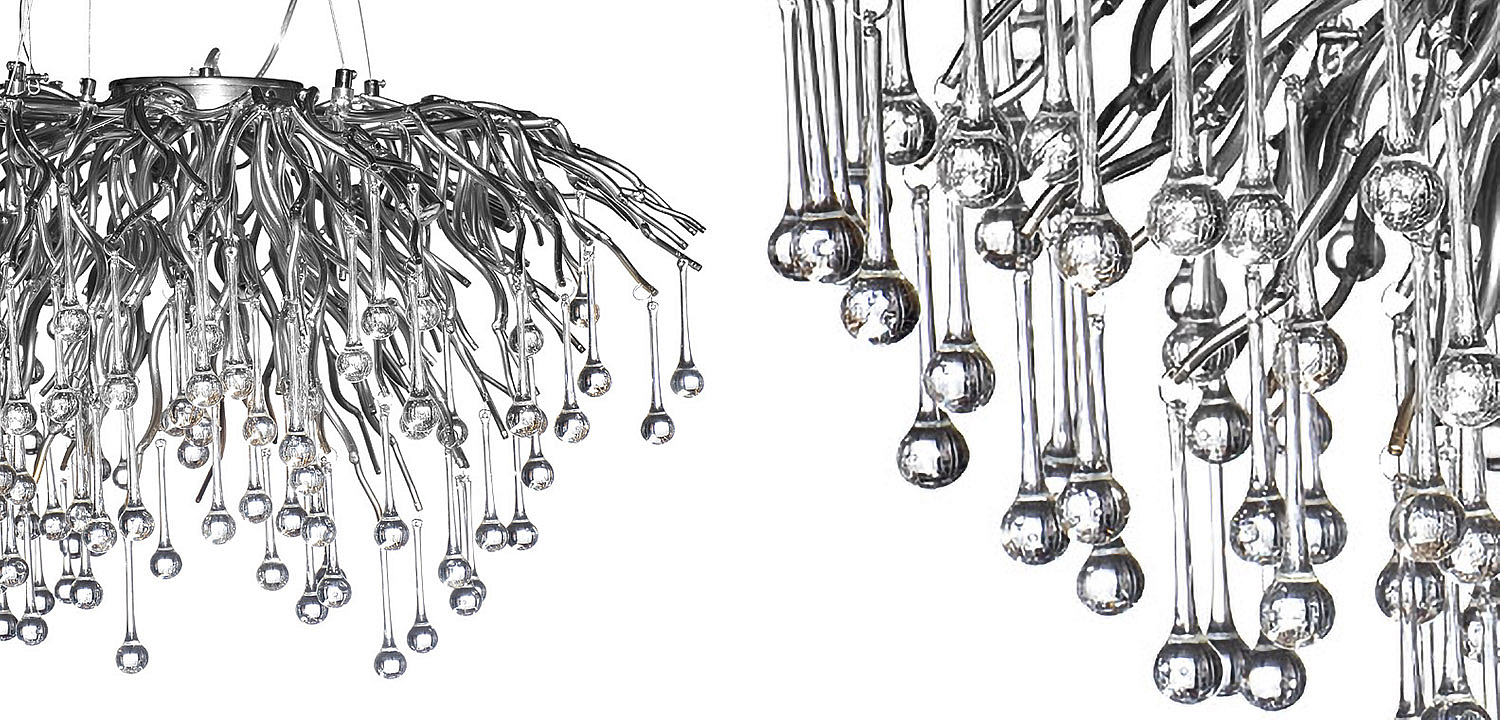 Люстра Droplet Chrome Chandelier 80 - Loft-Concept в Омске