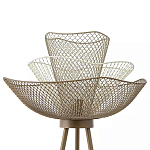Торшер с трехъярусным плафоном из металлической сетки Light Floor Lamp Made of Metal Mesh варинант исполнения - 2 | Loft Concept в Омске