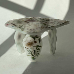 Журнальный стол из эпоксидной смолы с цветами White Flowers Epoxy Resin Coffee Table варинант исполнения - 2 | Loft Concept в Омске