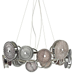 Люстра с плафонами из дымчатого стекла Glass Peonies варинант исполнения - 1 | Loft Concept в Омске