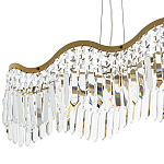 Линейная люстра с подвесками из хрусталя Ludivine Linear Chandelier варинант исполнения - 2 | Loft Concept в Омске