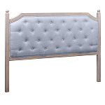 Изголовье кровати серое с мягкой обивкой из рогожки Emma Headboard варинант исполнения - 1 | Loft Concept в Омске