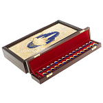 Нарды настольные из натурального камня лазурит и долерит Backgammon from Stone варинант исполнения - 5 | Loft Concept в Омске