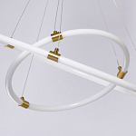 Люстра подвесная с двумя пересекающимися белыми светодиоидными кольцами Luke Lampco Tracer Lamp варинант исполнения - 8 | Loft Concept в Омске