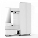 Двухдверный шкаф белого цвета Strict Lines варинант исполнения - 5 | Loft Concept в Омске