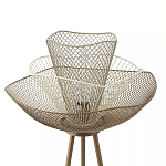 Торшер с трехъярусным плафоном из металлической сетки Light Floor Lamp Made of Metal Mesh варинант исполнения - 1 | Loft Concept в Омске