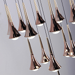 Люстра светодиодная с акриловыми конусообразными плафономи розовое золото Astra 60   варинант исполнения - 4 | Loft Concept в Омске